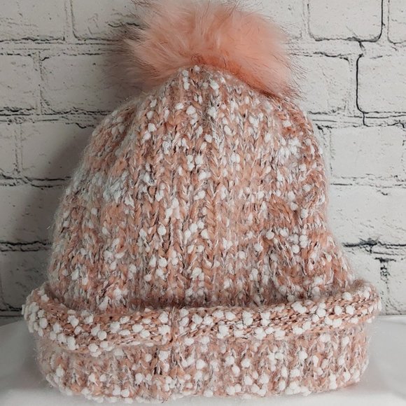 'C.C BEANIE' FLEECE~LINED POM-POM BEANIE ROSEA - Picture 6 of 16